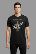 Jesus Is King Black T-Shirt Clean Model
