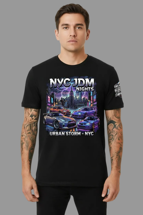 NYC JDM Nights with Dream It Build It Drive It Left Sleeve