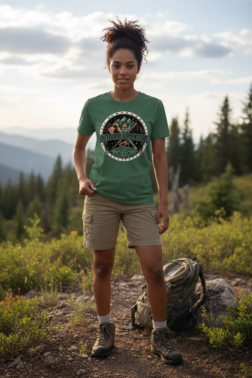 Outdoor Adventure T-Shirt Mockup